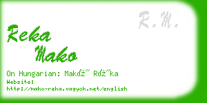 reka mako business card